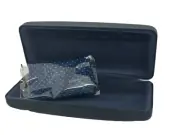 NEW Esquire Blue Hard Clamshell Eyeglasses Case With Microfiber Cloth