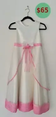 Pink and White Kids Young Adult Dress