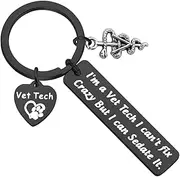 TGBJE Vet Tech Gift I'm A Vet Tech I Can't Fix Crazy Veterinary Technician Gifts Veterinarian Gifts Vet Student Gift