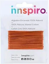 Orange 1.0mm Fine Waxed Cotton Cord - 5 Metres