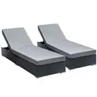 Gardeon Sun Lounge Wicker Lounger Outdoor Furniture Rattan Garden Day Bed Sofa B