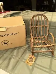 Retired Boyds Accessories Veggie Patch Twig Rocking ChairFurniture-NWT Bear Doll