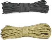 Jute Rope Hemp Rope Jute String Brown String，Black Nylon Rope Nylon Thread Nylon String Nylon Cord for Camping, Gardening, Craft Rope，Cat Scratching Rope (Black，Brown, 8MM-10M)