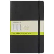 Moleskine Classic Hardcover Plain Large 240pg Notebook Black