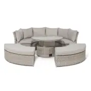 FurnitureOkay Oxford 5-Piece Wicker Outdoor Modular Lounge Setting