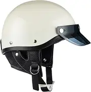 Motorcycle Half Helmet, Cruiser Helmet, Lightweight Open Face Design, Stylish & Comfortable Riding Gear for Racing, Touring, E-Bike, Scooter, Snowmobile, Urban Commuting