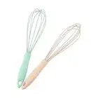 Cream Home Silicone Baking Manual Milk Frother Whisk Blender Egg Beater Mixer