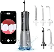 Operan Water Flossers for Teeth Cleaning 350ml Large Water Tank Capacity Water Dental Flossers Portable Rechargeable Oral Irrigator IPX7 Waterproof for Home Travel Android & iOS Supported