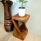 "The Twist" Raintree Wood Side Table/Corner Table/Planet Stand NB Finish