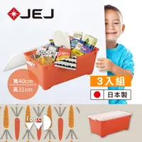 在飛比找PChome24h購物優惠-日本JEJ for.c vivid繽紛整理箱深74 3入組 