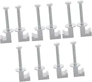 FUNOMOCYA 10pcs Tool Box Tie-down Truck Clamp Pole Clamps Camper Shell Clamp Tie down Clamps for Truck Bed Track Lifter Clamp Bed Hooks Dj Truss Truck Bed Toolboxes Truss Clamps Silver Metal