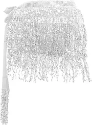 VALICLUD Sparkly Sequin Hip Scarf Waist Wrap Skirt for Eye-catching Costume Accessory for Parties Fit