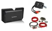 Rockford Fosgate T10004AD 1000W 4-Channel Car Amplifier w/ LOC & 4 AWG Amp Kit