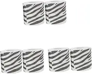 Beavorty Sets Zebra Fabric Toilet Paper Rolls Animal Print Decor Black White Duct Tape Look Tissue Pcs