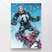Venom Poster Canvas X-Men Spider-Man Blue Marvel Comic Book Cover Art Print #1