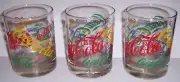 Vintage Coca-Cola 3 Coke Classes Indiana Glass Heavy Bottom Multi Color 1980's