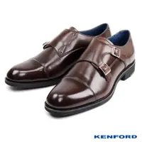 在飛比找momo購物網優惠-【KENFORD】橫飾造型雙扣孟克鞋 深棕色(KN83-DB