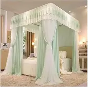Bedroom Mosquito Net for 2m/6.5ft Bed, Luxury Bed Canopy for King Size Bed, Blackout and Dustproof Bed Curtain (Color : Style 6, Size : 2x2.2x2m)