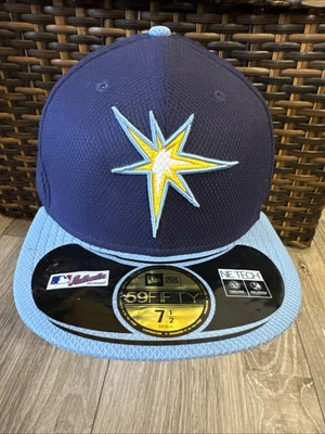Tampa Bay Rays Alternate Logo Diamond New Era 59FIFTY 2 Tone Fitted Hat 7 1/2