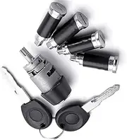 STGTZPLPDU 7PCS Start Switch Door Lock Cylinder Ignition Switch 4 Door Lock Barrel 2 Button Group Fit for Volkswagen T4 Fit for Caravelle MK IV 1990-2 Door Lock