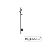 Heated Towel Rail - Vertical SS Round Tube Tree Style 900mm - Matte Black
