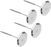 VALICLUD 4Pcs Stainless Steel Decorating Nail Tools for Icing Flowers for Cake Cupcake Decoration Easy to Clean and Use for Making Roses Daisies and More