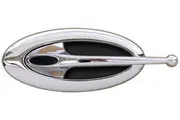 Clayton Machine Works Billet Elliptical Ball End Door Handle Chrome with Black