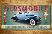 Custom 1936 Oldsmobile Business Coupe Garage Banner 2ft x 4ft