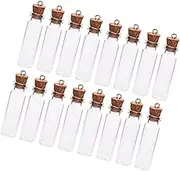 Cabilock 50Pcs Mini Glass Jars with Cork Stoppers Clear DIY Wish Bottles for Messages Weddings Party Favors for Crafting Decorations and
