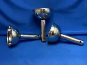 set of 3 WINE / SHERRY / PORT STRAINERS FOR DECANTING WATERFORD STAINLESS STEEL
