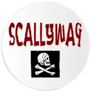 Scallywag Pirate - 3 Pack Circle Stickers 3 Inch - Skull Crossbones