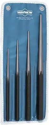 9664 - Line-Up Punch 4 Piece Set w/Pouch (Mayhew #62235) - 1/8Inch - 1/4Inch