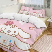 v965 Cinnamoroll 3-Piece Twin Bed Set - Includes 1 Single Comforter And 2 Pillowcases Bedding - Fade Resistant Microfiber - Cinnamoroll io965