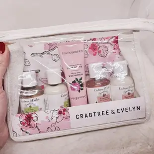 ❖客來兒美國集貨❖ 絕版瑰柏翠 Crabtree & Evelyn 薔薇/甜杏仁 護手霜+身體乳+沐浴膠+收納袋 禮物組