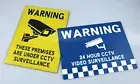 SAFETY SIGNS SURVEILLANCE CAMERA SIGN SECURITY CCTV CAMERA VIDEO LASER ENGRAVED