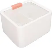 [ANKROYU] 2 Compartment Square Cotton Organizer, Cotton Swab Organizer, Cotton Swab Organizer, Cotton Storage Dispenser