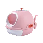 YES4PETS Hooded Cat Toilet Litter Box Tray House With Drawer & Scoop Pink