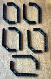 LEGO NEW Black Technic Liftarm 1 x 11.5 Double Bent - No 32009 - QTY 10 MOC PART