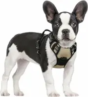 Dog Harness No-Pull Pet Harness Adjustable Outdoor Pet Vest 3M Reflective Oxford Material Vest for Dogs Easy Control for Small Medium Large Dogs Black S