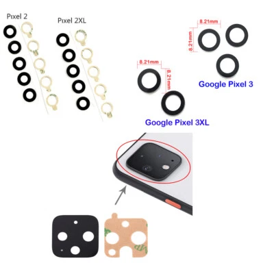 Original Back Rear Camera Lens Glass Replacement for Google Pixel 2/3/3A/4 XL