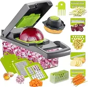 Bhogal Vegetable Chopper, Peeler, Efficient Heavy Duty Kitchen Gadget, All-in-One Durable Vegetable Slicer, Onion Dicer, Multi-Functional 15 in 1 Professional Kitchen Food Chopper,