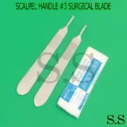 2 SCALPEL KNIFE HANDLE #3 + 20 STERILE SURGICAL BLADE #15
