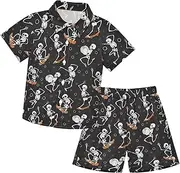 [Caihoyu] Little & Big Boy's Short Sleeve Shirt Top+shorts Suits Toddler Boy Outfit Summer Clothes Set