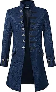 [DarcChic] Mens Velvet Goth Steampunk Victorian Frock Coat
