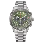 Citizen CA4664-60W Eco-Drive Stainless Steel Sapphire Green Chronograph