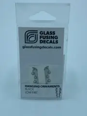 Hanging Ornaments Black Low Fire Glass Fusing Decals
