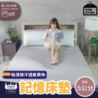 在飛比找momo購物網優惠-【BOSS BEDDING 小老闆寢具】雙人6尺吸濕排汗記憶