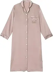 Wacoal RELAX＆SLEEP(ワコール リラックス&スリープ) Wacoal Relax & Sleep YNX544 Women's Sleep Science, Long Sleeve, 100% Silk, Moisture Wicking, Open Front, Easy to Blend with Skin