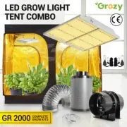 GROZY 200x100x200 Grow Tent GR 2000W LED Light Kits Carbon Filter Fan Duct Combo