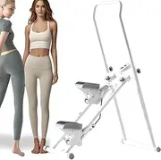 Stair Stepper for Home, Foldable Vertical Climber Exercise Machine with LED Smart Meter, Time/Calories/Speed, Vertical Cardio Exercise Non-Slip Pedals and Adjustable Handles for Full-Body Workout